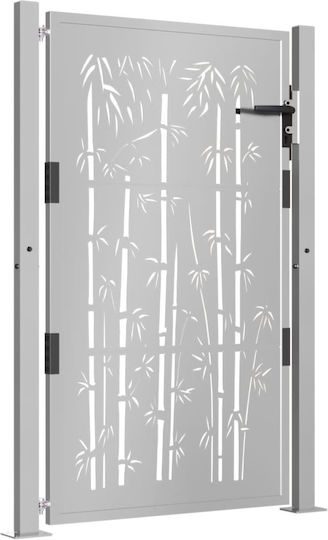 vidaXL Metalltür für Zaun in Braun Farbe 1.3x1.05m