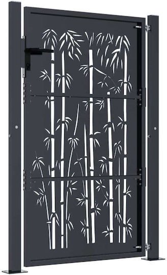 vidaXL Metal Fence Gate in Gray Color 1.3x1.05m