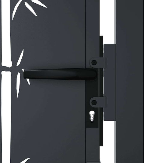 vidaXL Metal Fence Gate in Gray Color 1.3x1.05m