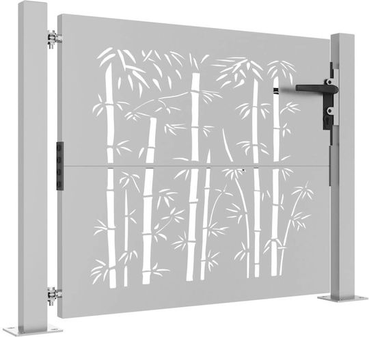 vidaXL Metal Fence Gate in Brown Color 1.05x1.05m