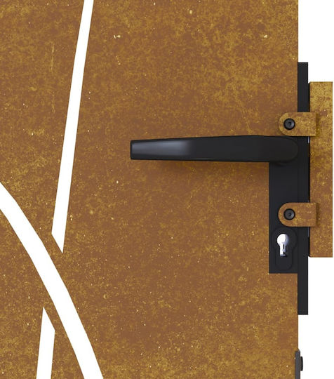 vidaXL Metalltür für Zaun in Braun Farbe 1.75m x 85cm