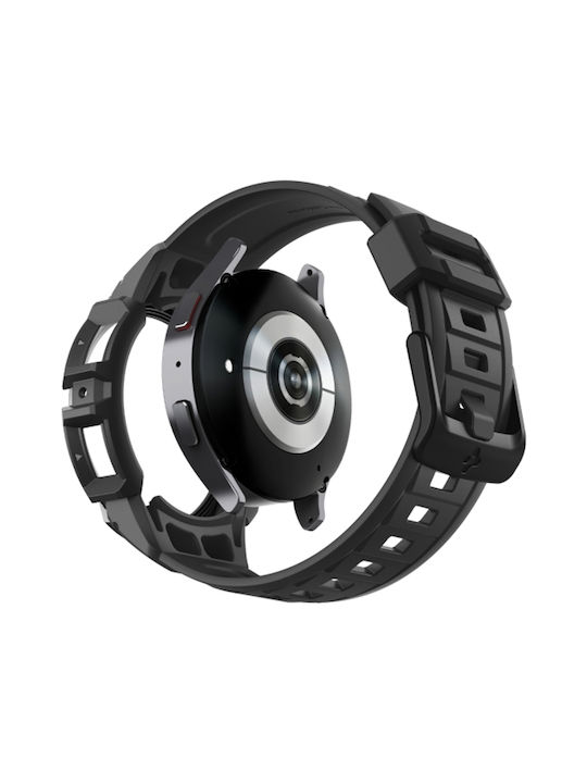 Spigen Rugged Armor Pro Θήκη Σιλικόνης σε Μαύρο χρώμα για το Galaxy Watch6 40mm