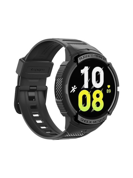 Spigen Rugged Armor Pro Θήκη Σιλικόνης σε Μαύρο χρώμα για το Galaxy Watch6 40mm