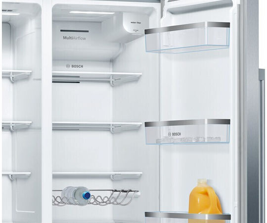 Bosch Ψυγείο Ντουλάπα 562lt Total NoFrost Υ178.7xΠ90.8xΒ70.7εκ. Inox KAD93AIEP
