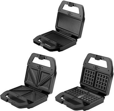 Berlinger Haus Sandwich Maker with Removable Plates for for 2 Sandwiches Sandwiches 800W Black