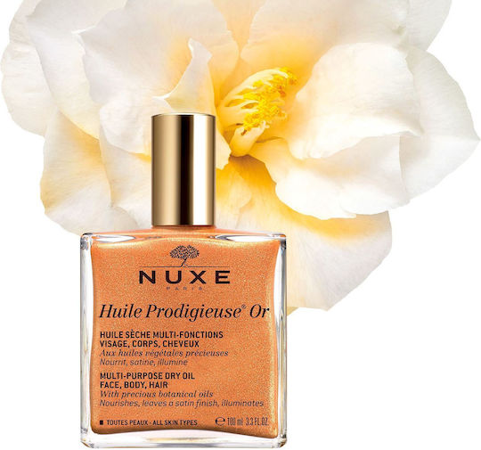 Nuxe Huile Prodigieuse OR Dry Oil with Shimmer for Face Hair and Body 100ml