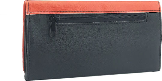 Pera Black Cat Lederne Tabaktasche in Orange mit magnetischem Verschluss 16x7.5cm