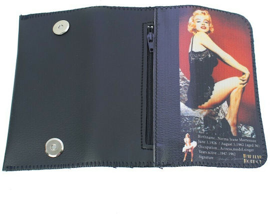 PO.S Merilyn Monroe Lederne Tabaktasche in mit magnetischem Verschluss 15x7.5cm