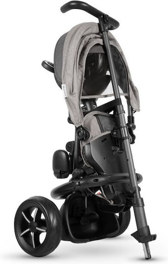 Q Play Kids Tricycle Bicycle Rito Eva Star Foldable, Convertible with Parental Handle & Tent for 10+ Months Blue
