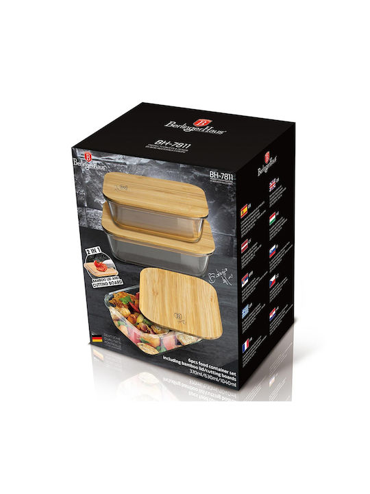 Berlinger Haus Glass Lunch Box Transparent 3pcs