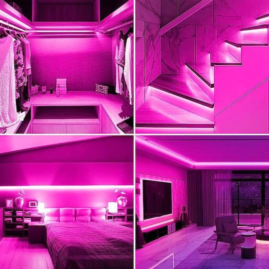 Ταινία LED Neon 12V Μωβ Φως 5m Neon Flex