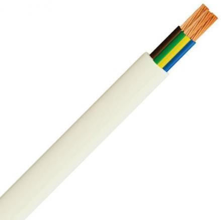 Eurolamp Power Cord with Cable Properties 3x0.5mm² in White Colour 1m Flexible
