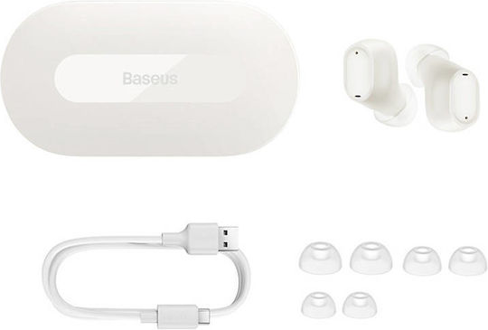 Baseus Bowie EZ10 In ear Bluetooth хендсфри Слушалки с Кутийка за Зареждане Бял
