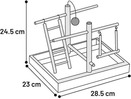 Flamingo Bird Cage Game Park 28x23cm