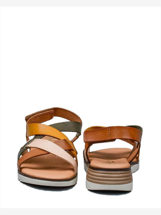 Women's Leather Ankle Strap Platforms Multicolour