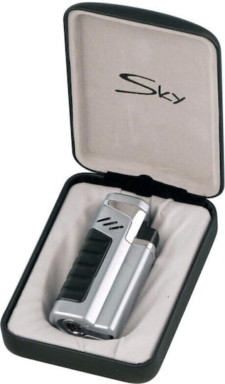 Sky Lighter Flame Windproof with Jet Flame in Silver color