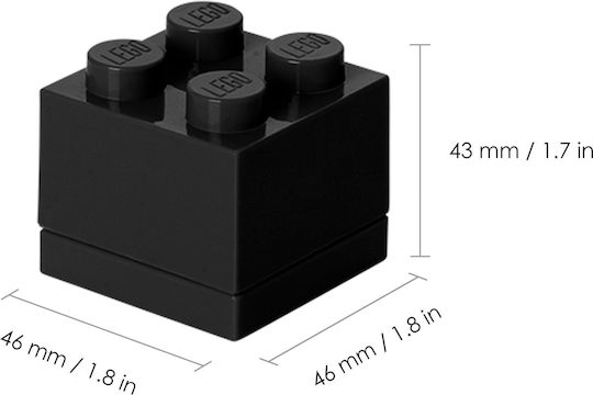 LEGO Kinder Aufbewahrungsbox aus Kunststoff Schwarz 1Stück