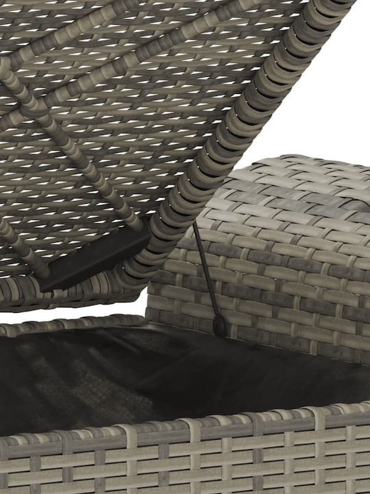 Bench Outdoor Rattan with Pillows 116x46x57cm