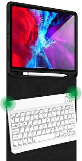 Usams BH642 Flip Cover με Πληκτρολόγιο στα Αγγλικά US Μωβ (iPad 2017/2018 9.7")