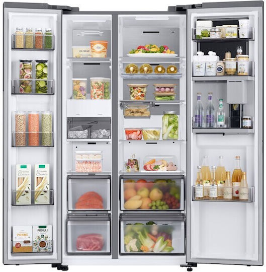 Samsung Side-by-Side Refrigerator 645lt NoFrost H178xW91.2xD71.6cm Inox RH69CG895DS9EF