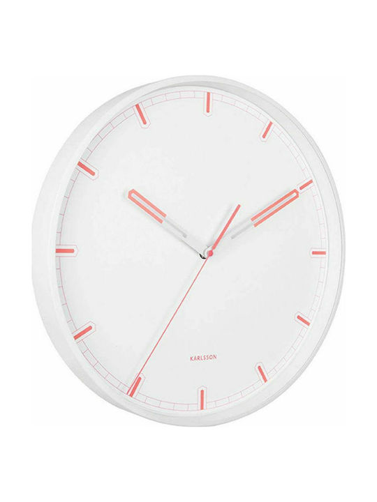 Karlsson Dipped Silent Wall Clock Metallic Λευκό Ø40cm