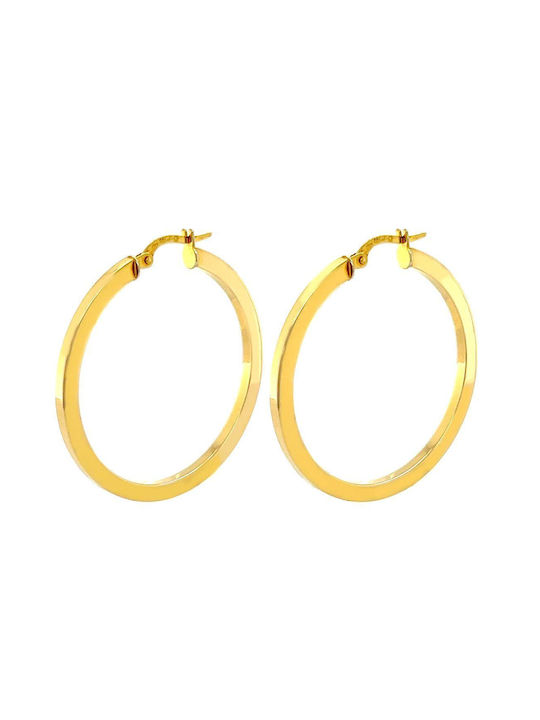 Xryseio Earrings Hoops made of Gold 14K