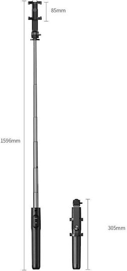Ugreen LP586 Selfie Stick Cell Phone Tripod Bluetooth Black