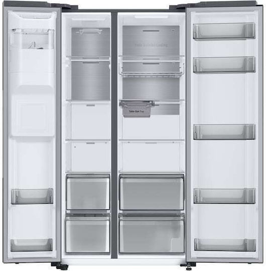 Samsung Side-by-Side Kühlschrank 634Es Total NoFrost H178xB91.2xT71.6cm. Inox RS68CG885DS9EF