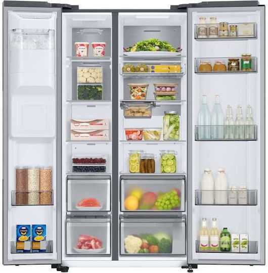 Samsung Side-by-Side Kühlschrank 634Es Total NoFrost H178xB91.2xT71.6cm. Inox RS68CG885DS9EF