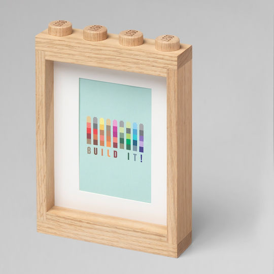 LEGO Eichen Seife Behandelte Bilderrahmen Für Kinder Hölzernes Braune 12x17cm