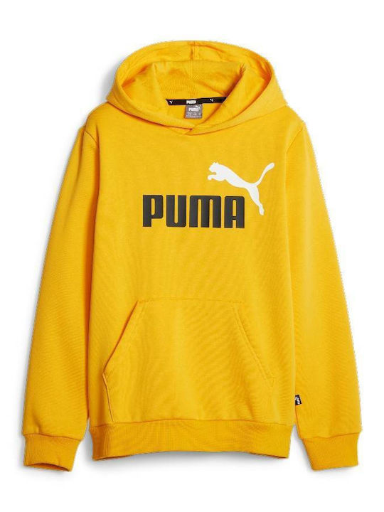 Kids Sweatshirt with Hood and Pockets Yellow Essentials+ 2