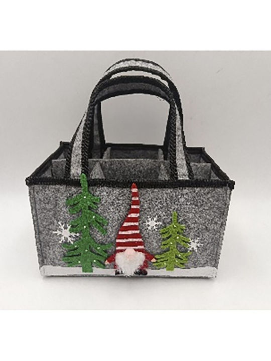 Iliadis Christmas Figure Basket Gray Height 24cm