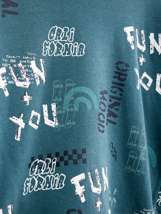 Kinder-Sweatshirt Petrol Blau