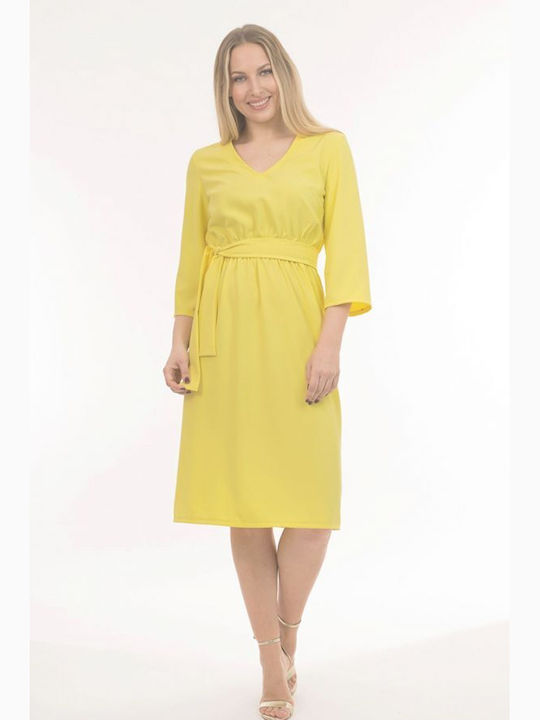 BelleFille Sommer Mini Kleid Gelb