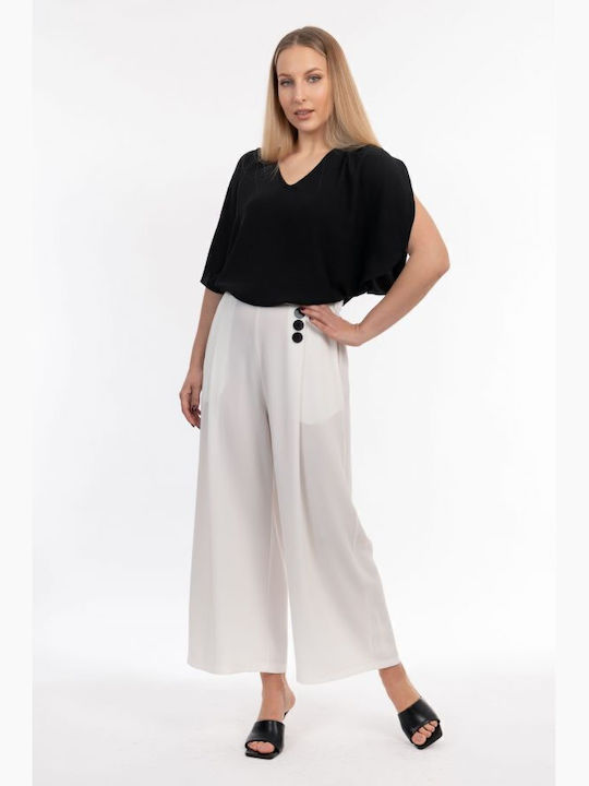 Femei Din material textil Pantaloni Albă