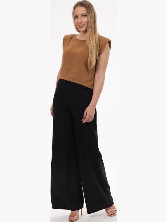 Damen Stoff Hose Schwarz