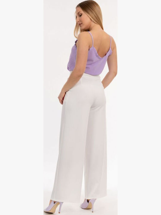 Women's Fabric Trousers White