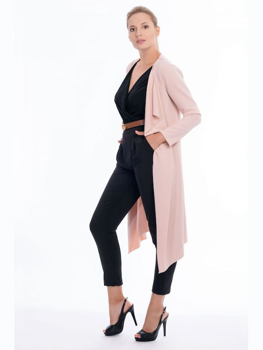 BelleFille Long Women's Cardigan Pink