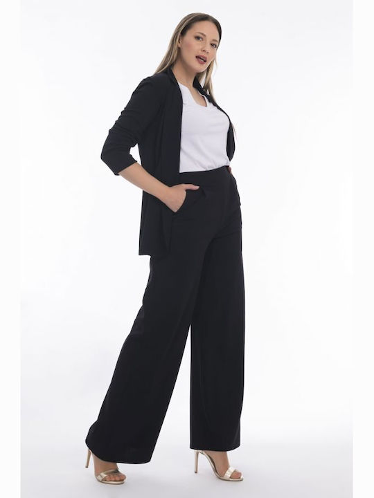 BelleFille Damen Blazer Schwarz