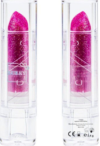 Lukky Cosmetics Toys Lippenstift mit Glitter Kinder-Make-up (Verschiedene Designs) 1Stück