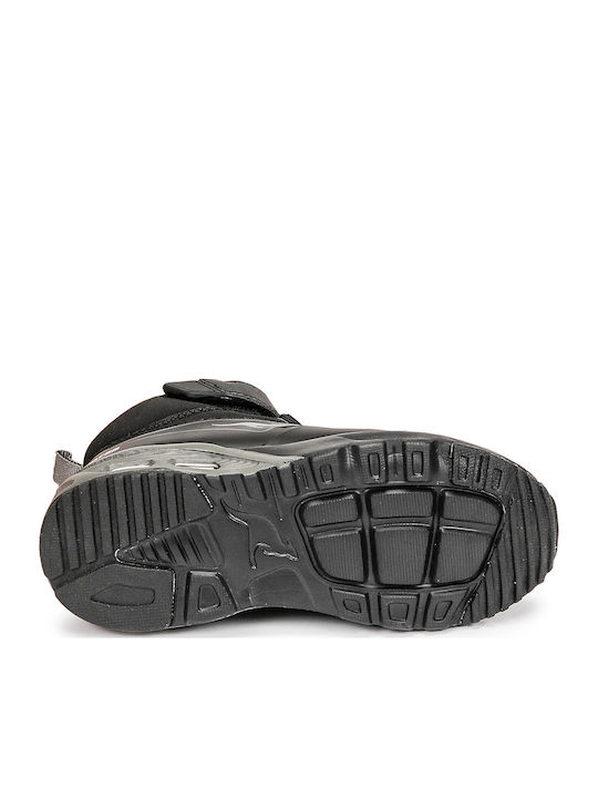 Παιδικά Sneakers High με Σκρατς Μαύρα