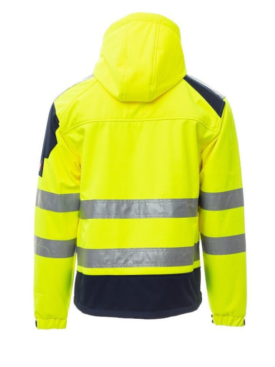 Payper Shine 2.0 Μπουφάν Εργασίας Ανακλαστικό Softshell με Κουκούλα Κίτρινο