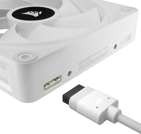 Corsair iCUE LINK QX120 Case Fan 2400rpm With RGB Lighting 3pcs White