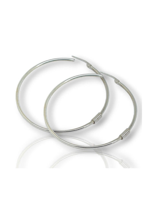 Mentzos Earrings Hoops made of Platinum