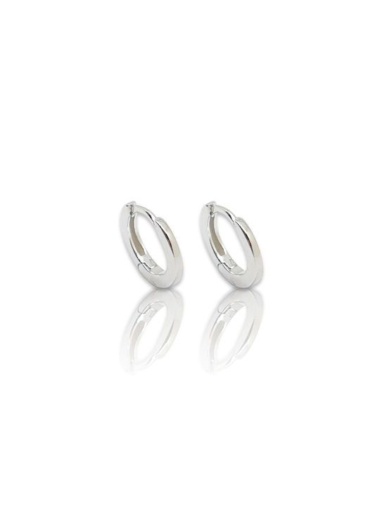 Mentzos Earrings Hoops made of Silver