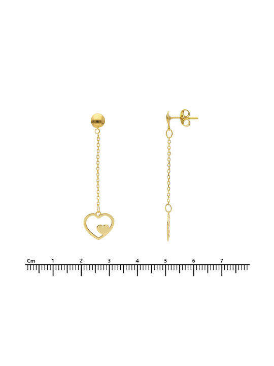 Mentzos Earrings Pendants made of Gold 14K