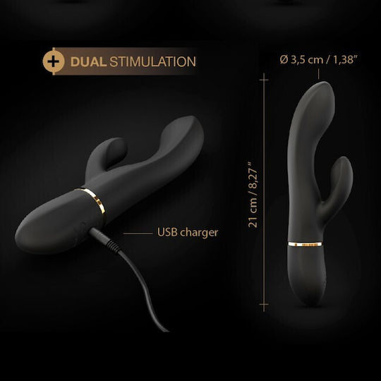 Dorcel Glam Rabbit Δονητής Rabbit με Απομακρυσμένο Έλεγχο 22cm Black