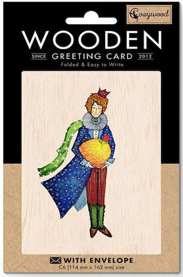 Greeting Card Birthday Wooden 16.2x11.4cm