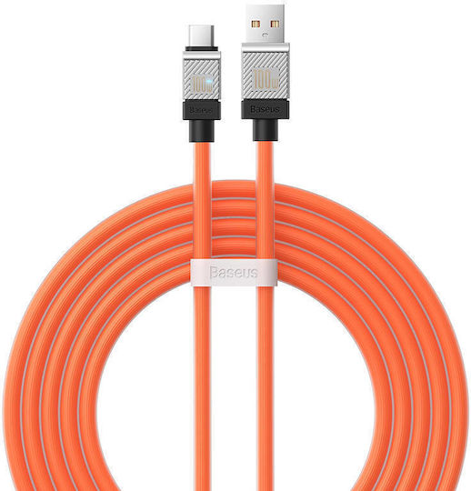 Baseus CoolPlay USB 2.0 Cable USB-C male - USB-A 100W Πορτοκαλί 2m CAKW000707