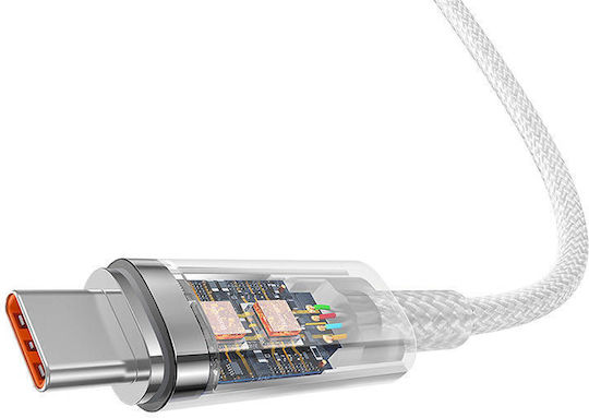 Baseus Explorer USB 2.0 Cable USB-C male - USB-A 100W Λευκό 1m CATS010402